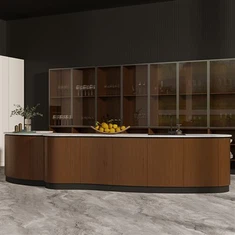 Armoire de cuisine marron moderne